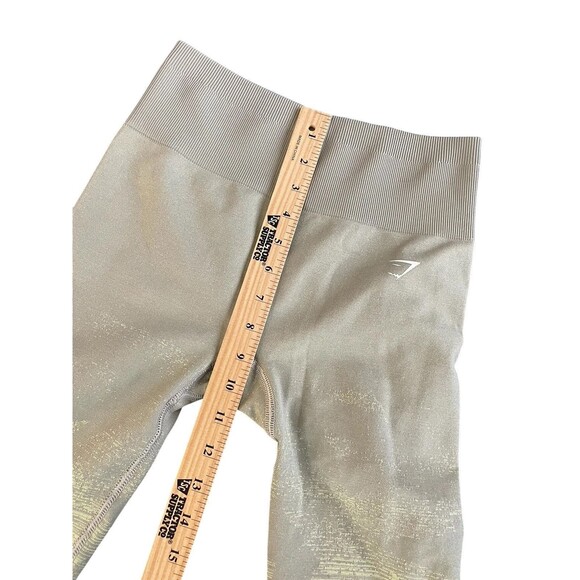 Gymshark Adapt Ombre Seamless Leggings Women's Size S Gray Yellow Workout Gym - Picture 11 of 15